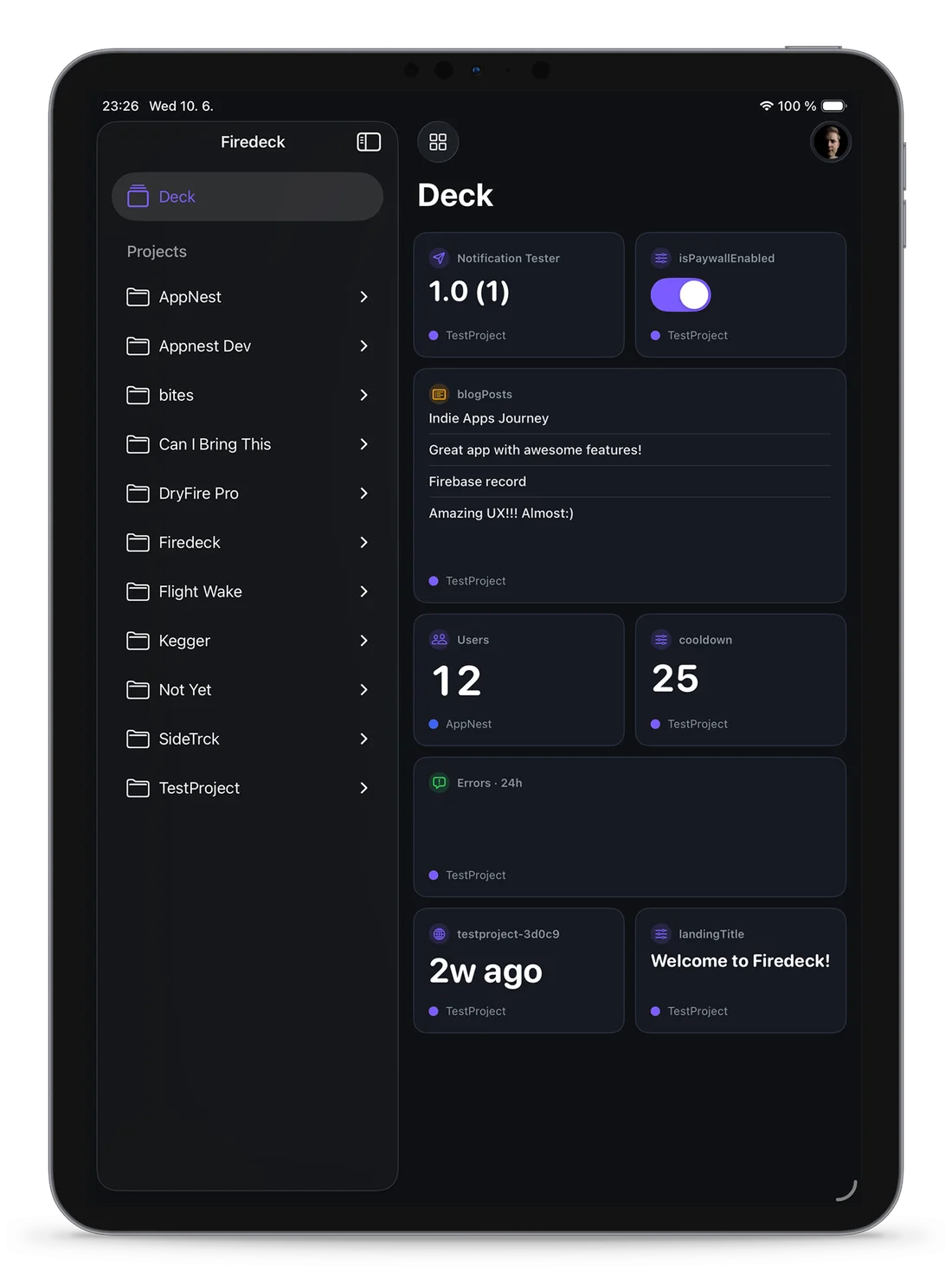 Firedeck on iPad